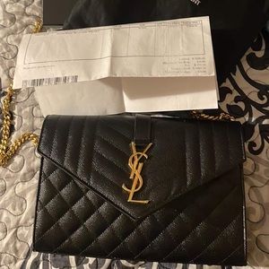 Only used once !!! Brand New YSL envelope chain wallet